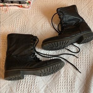black Combat boots